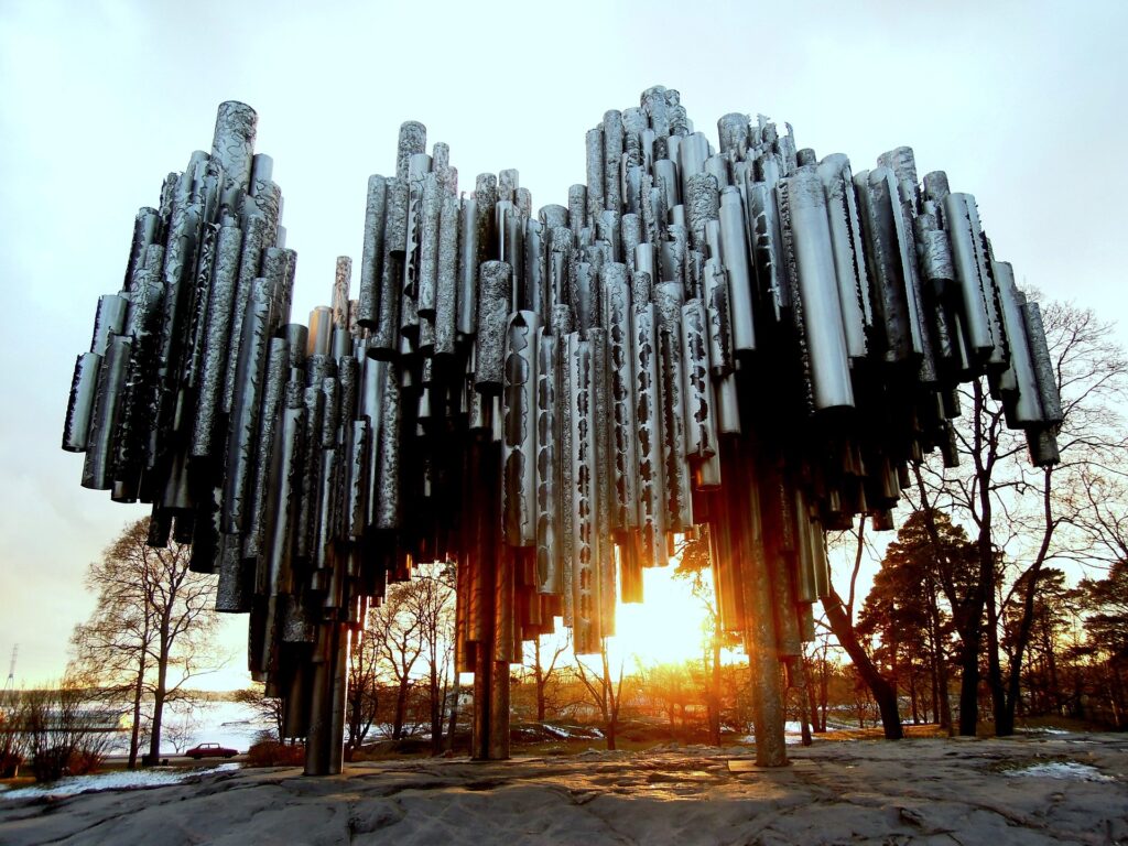 Jean Sibelius monument in Sibelius Park