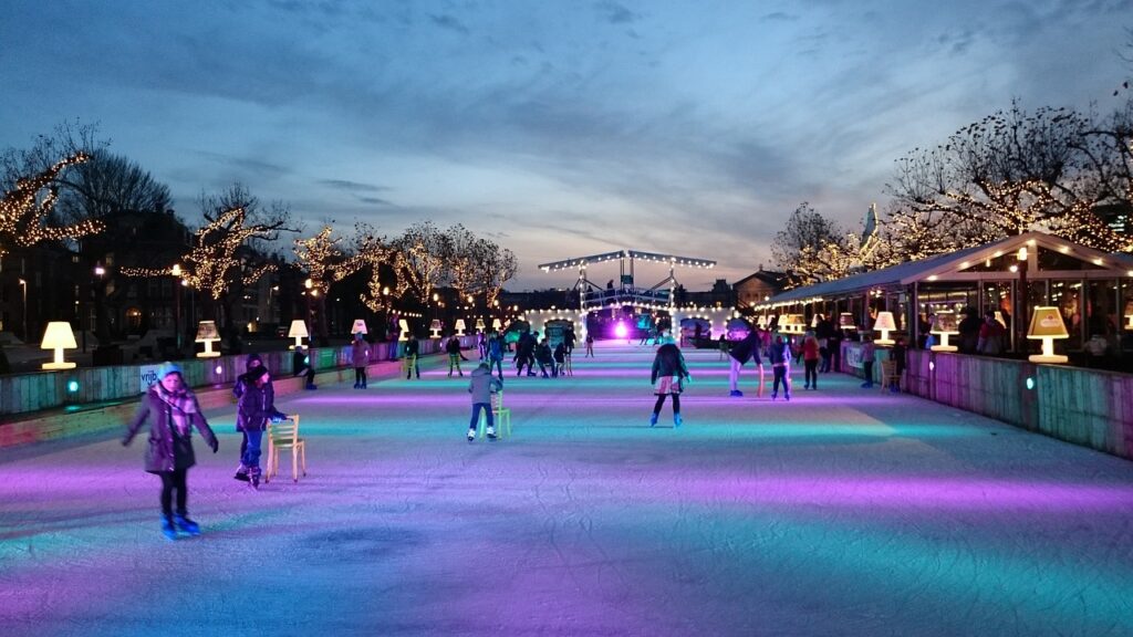 Christmas in Denmark with ice skating